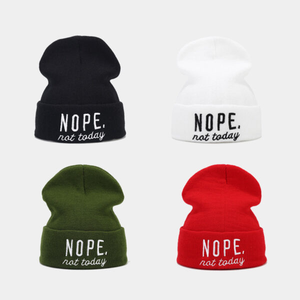 Wholesale Autumn and Winter Letter Embroidery Knitted Beanie