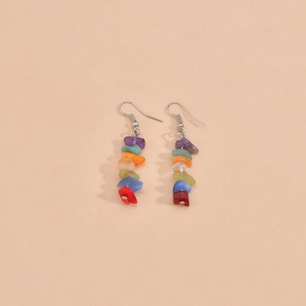 Wholesale Colorful Natural Gravel Earrings
