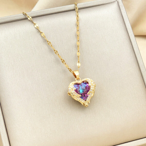 Wholesale Heart of the Ocean Titanium Steel Necklaces