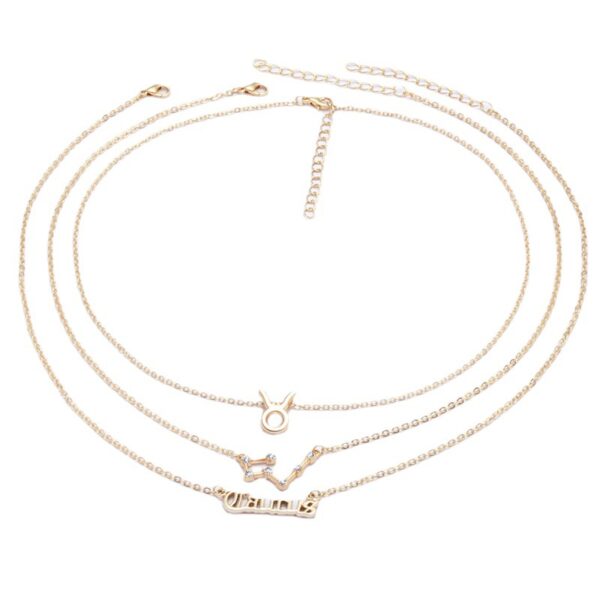 O1CN0156MlBS1Bs2kU9c9T0_0-0-cib Wholesale Multi-layered Twelve Zodiac Signs Stainless Steel Necklace Set