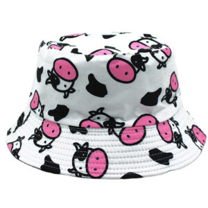 Wholesale Cow Print Cotton Bucket Hat