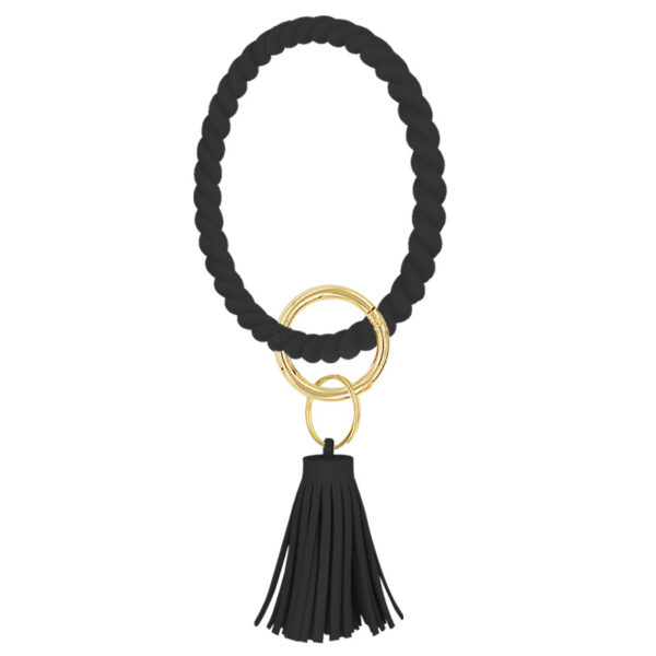 Wholesale Twist Tassel Silicone Wrist Keychain