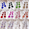 Wholesale Vintage Rhinestone Oval Exaggerated Alloy Earrings
