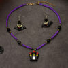 Wholesale Halloween Rice Beads Dark Castle Bat Earrings Necklace Set