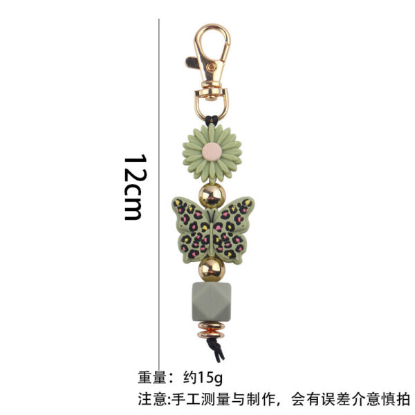 O1CN015GDOxW1NrNlaCZpXg_2214899881623-0-cib Wholesale Cartoon Colorful Butterfly Silicone Beaded Lanyard Keychain