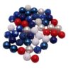 Wholesale 50pcs/pack American National Day Hue 20MM Acrylic Beads Mixed Color Mixed Style Bubblegum Beads