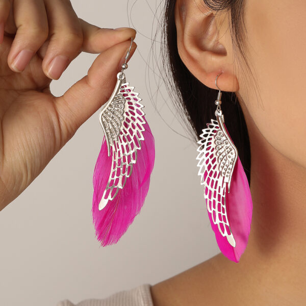 O1CN015IEngO2BYoUBkp1Q2_2276148351-0-cib Wholesale Alloy Angel Wing Feather Earrings