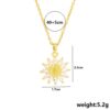 O1CN015IqlJG1KwvtLsK7tm_2212949681229-0-cib Wholesale Gold Zircon Sunflower Pendant Titanium Steel Necklaces