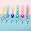 Wholesale Jelly Color Rabbit Ears Soft PVC Lanyard Keychains
