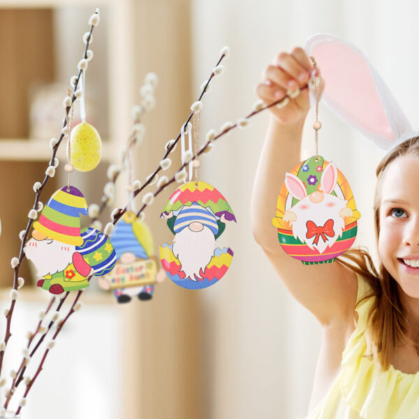 Wholesale of Easter Wooden Painted Printed Decorations
