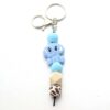 Wholesale Silicone Bead Charm Elephant Keychain
