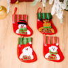 Wholesale Christmas Decoration Snowman Elk Fabric Christmas Socks