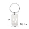 Wholesale Stainless Steel Creative Hollow 26 Letter Keychain