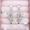 Wholesale Crystal Symmetrical Wings Zinc Alloy Earrings