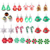 Wholesale LED Light Glow Christmas Plastic Earrings