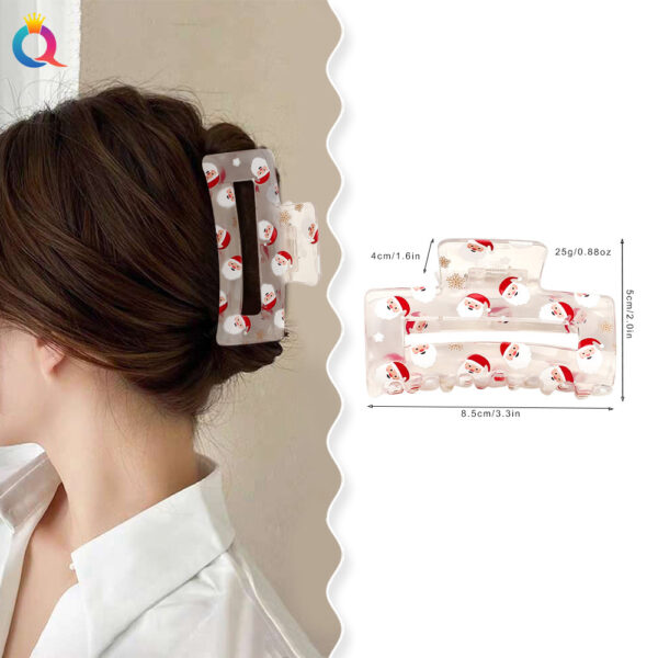 Wholesale Christmas Cartoon Print Hair Clips