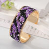 Wholesale Colored Crushed Stone Alloy Bracelet