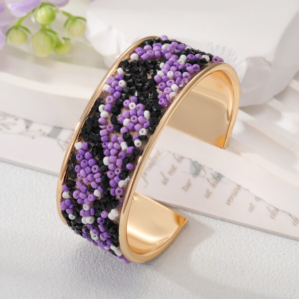 Wholesale Colored Crushed Stone Alloy Bracelet