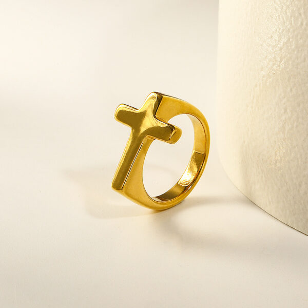 Wholesale Titanium Steel 18k Gold Band Ring