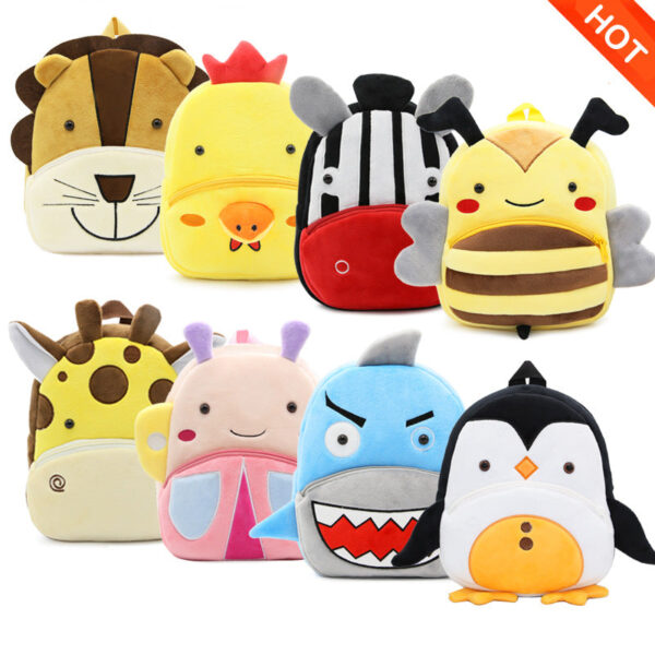 Wholesale Plush Cartoon Animal Kids Backpack