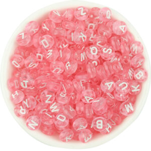 Light pink bottom with white mixed style / (100 pcs/pack) diameter is about 7mm, thickness is about 4mm, hole diameter is about 1.5mm, 100pcs per pack