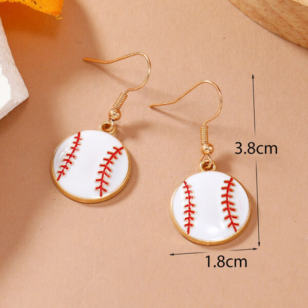 O1CN015Wwfas1I8QgAMdAdp_2212514370848-0-cib Wholesale Baseball Drip Oil Alloy Earrings