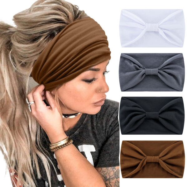 Wholesale Cloth Solid Stretch Sports Headband