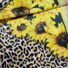 Wholesale Plain Silk Scarf Sunflower Leopard Print Fashion Sunflower Silky Print Scarf
