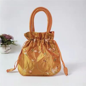 New Orange Embroidered Bag