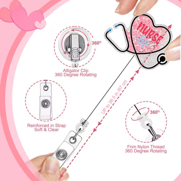 Wholesale Nurse Pen Set Retractable Badge Reel Keychain