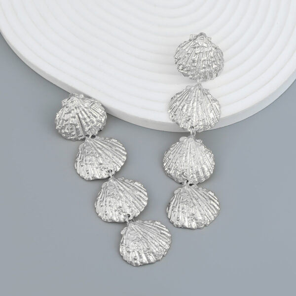 O1CN015ZNxnj2II3C5XdgWQ_2473019262-0-cib Wholesale Alloy Metallic Seashell Earrings
