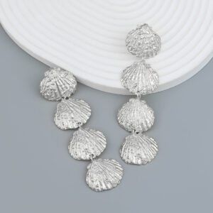 Wholesale Alloy Metallic Seashell Earrings