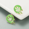 Wholesale Alloys Drops Oil Smiley Earrings