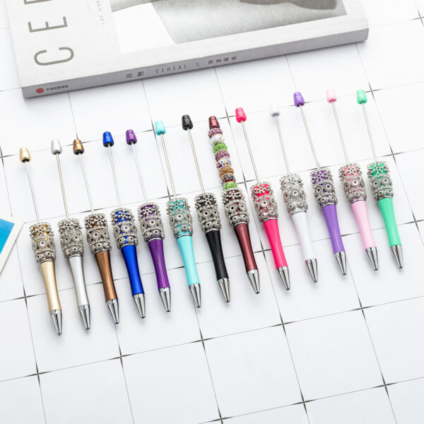 Wholesale Beadable Pen Bohemian Rhinestone Flower Patch DIY Pens