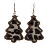 Wholesale Christmas Leopard Print Earrings