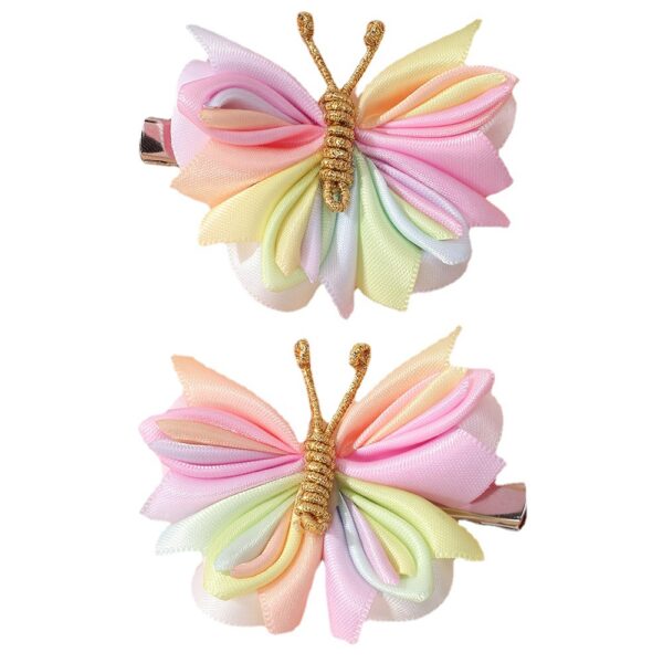 Wholesale Kids Mesh Butterfly Fabric Hair Clips Baby Supplies