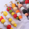 Wholesale Fruit Watermelon Silicone Beaded Keychain