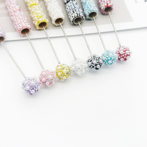 O1CN015fk3ar1WH2voY5sU8_2215718862762-0-cib-1 Wholesale Full of Diamonds and Pearls Creative Gradient Bead Piercing DIY Ballpoint Pen