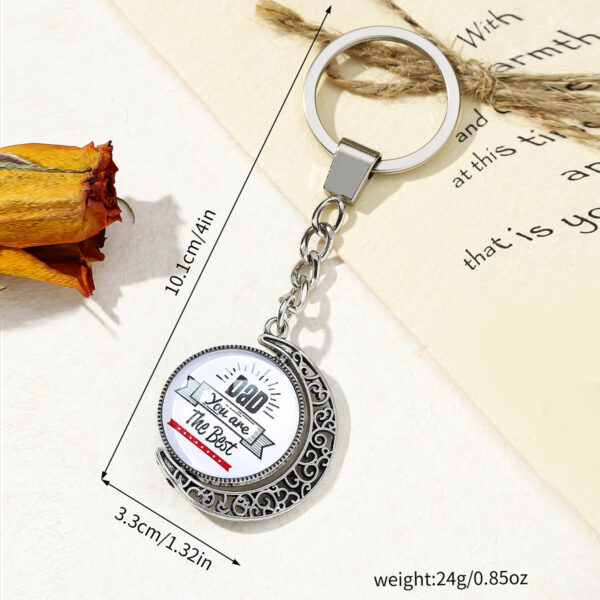 Wholesale DAD Father's Day Time Stone Metal Keychain