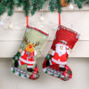 Wholesale Large Size Christmas Stockings Fence Hangings Burlap Gift Bags Christmas Tree Decorations