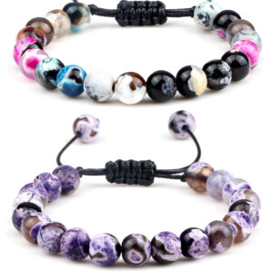 O1CN015l1M1O20kkp2T7ODW__3264826888-0-cib Wholesale 8mm Fire Agate Beaded Braid Adjustable Bracelet