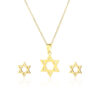 O1CN015lFCW92BhVmLnSsfn_2207598918370-0-cib Wholesale Stainless Steel Simple Hollow 18K Gold Star Necklace Earring Set