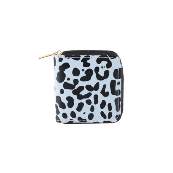 Wholesale Children's Cow Pattern Short PU Zipper Wallet Clutch Bag