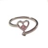 Wholesale Valentine's Day Alloy Love Pink Diamond Rings