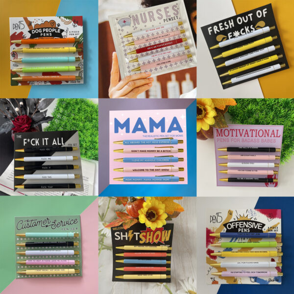 O1CN015mINdu1QcDQa9dXiZ_3880241996-0-cib Wholesale Nurse Theme Incentive Text FUCK Plastic Pen 5 Pieces/set