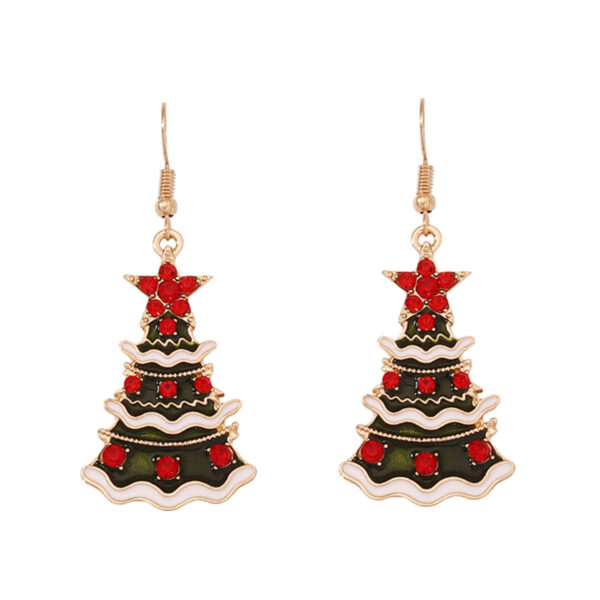O1CN015oSpuF1gFnsc0YeLE_2213748334113-0-cib Wholesale Christmas Alloy Diamond Inlaid Christmas Tree Drop Oil Earrings