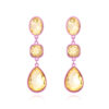 Wholesale Water Drop Crystal Color Diamonds Alloy Earrings