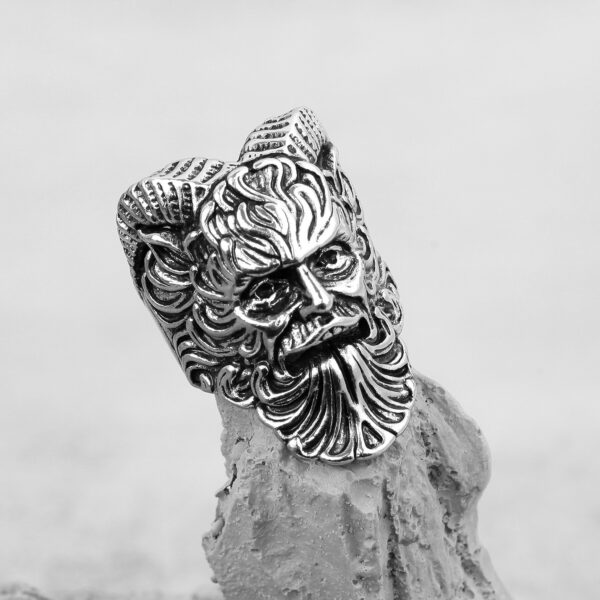 Wholesale Retro Punk Wolf Head Men's Ring Set