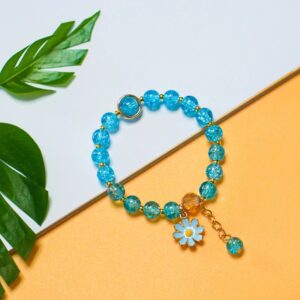 Blue burst bead [A small Daisy bracelet]]