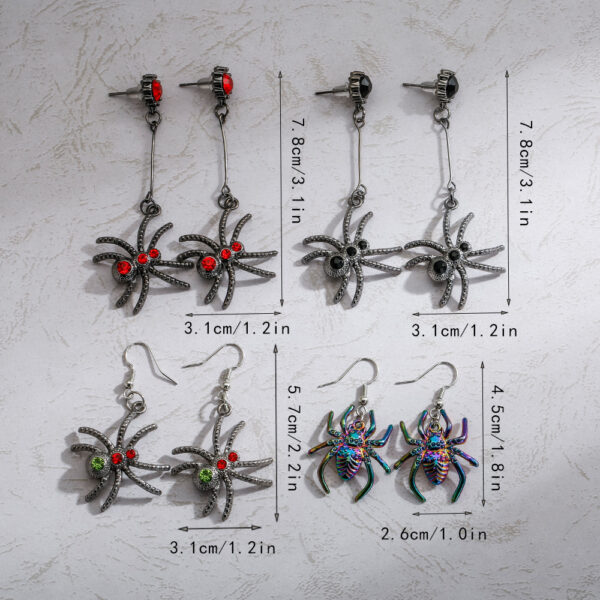 Wholesale Halloween Creative Spider Gothic Earrings